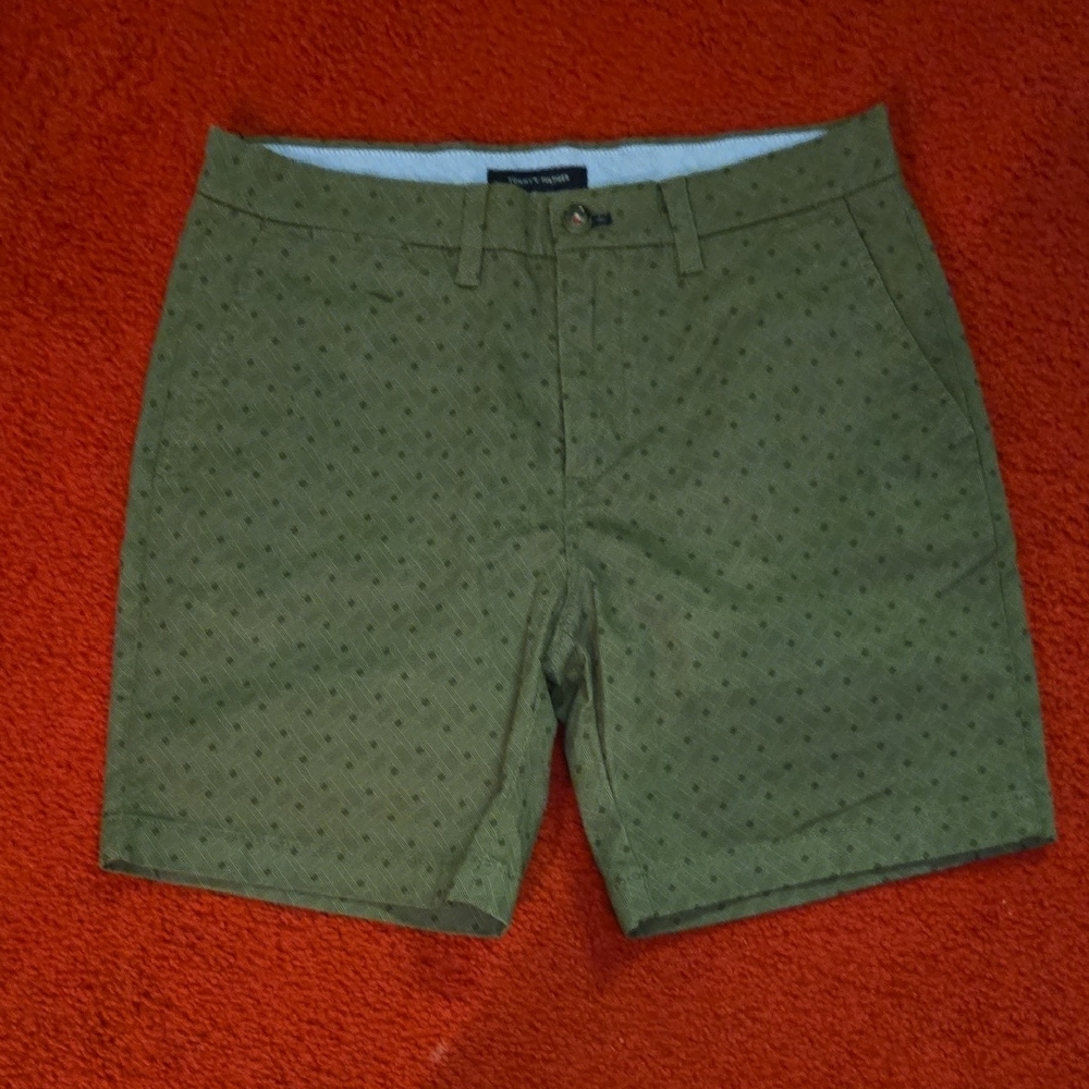 Men's Tommy Hilfiger Olive Green Patterned Shorts